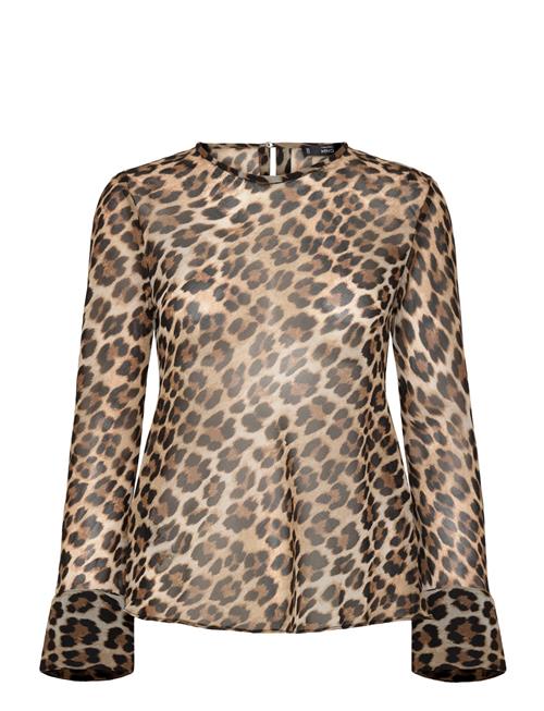 Mango Leopard Print Blouse Mango Brown