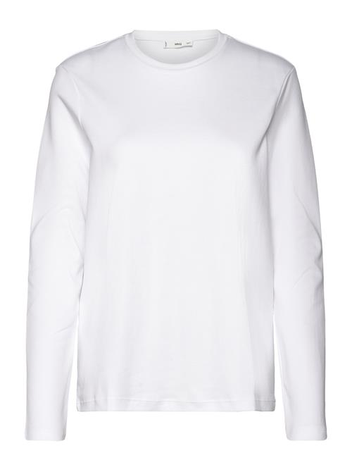 Mango Long Sleeve Cotton T-Shirt Mango White