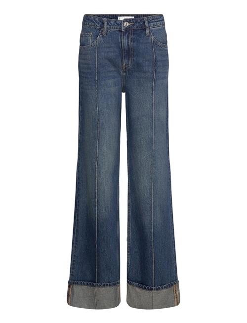 High Waist Straight Jeans Mango Blue