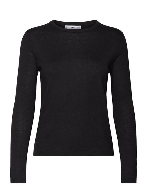 Fine-Knit Crew-Neck Sweater Mango Black