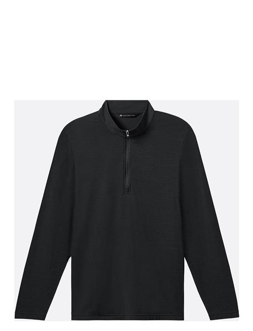 The Heater Qtr Zip Travis Mathew Black