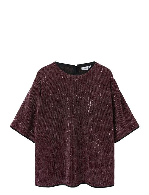 Nkfrunic Sequin Ss Top Name It Purple