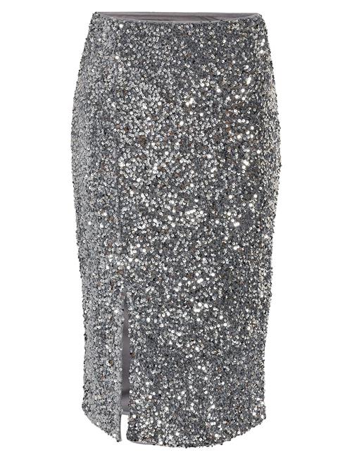 NOISY MAY Nmmia Nw Midi Sequin Skirt Wvn NOISY MAY Silver