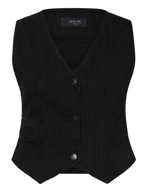 Se NOISY MAY Nmhera S/L Slim Pinstripe Vest NOISY MAY Black ved Booztlet