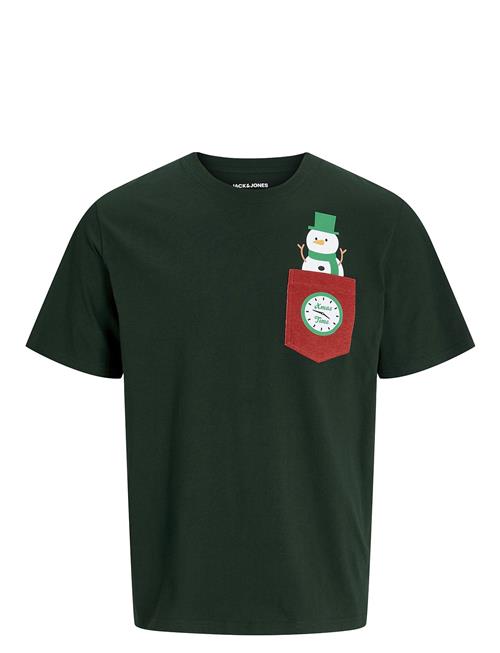 Jack & Jones Jjxmas Pocket Tee Ss Crew Neck Jnr Jack & J S Green