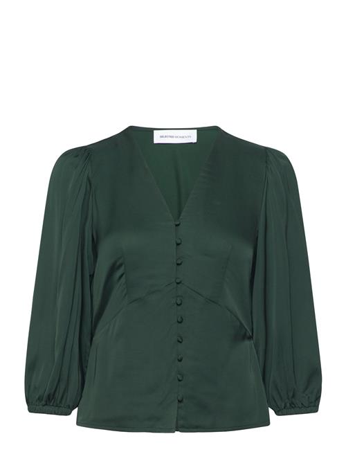 Slfjyline 3/4 Butt D Satin Top B Selected Green
