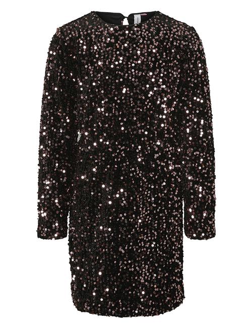 Vero Moda Girl Vmbella Sequin Ls Short Dress Jrs Girl Vero Moda Girl Black