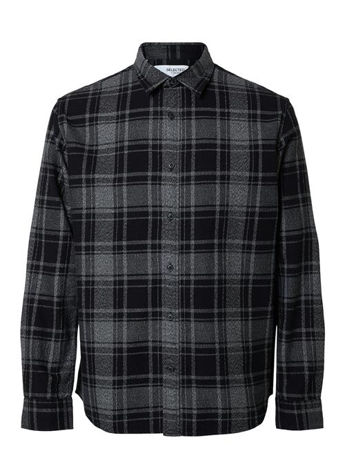 Selected Homme Slhreg-Owen Flannel Mix Shirt Ls Selected Homme Black