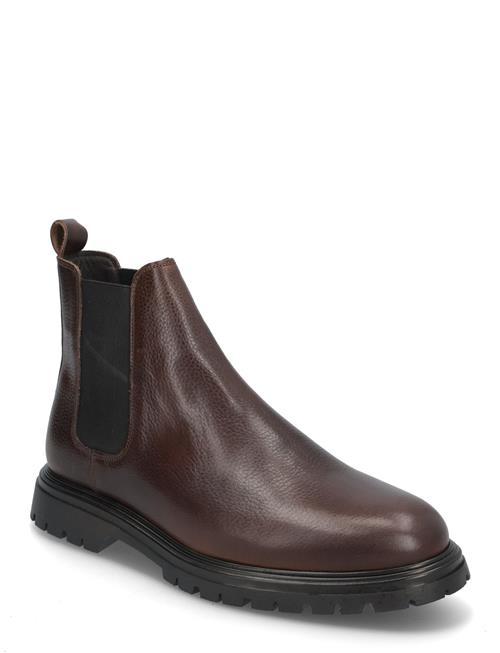 Se Bianco Biagil Chelsea Boot Tumbled Leather Bianco Brown ved Booztlet