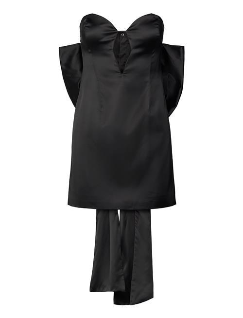 Bardot Eleni Bow Back Satin Dress Bardot Black