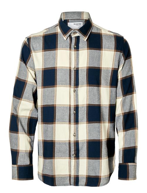 Selected Homme Slhreg-Owen Flannel Mix Check Shirt Ls Selected Homme Navy