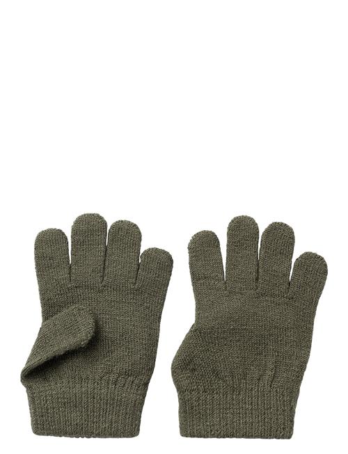 Se Lil'Atelier Nmnnanson Knit Gloves 1Lil Lil'Atelier Green ved Booztlet