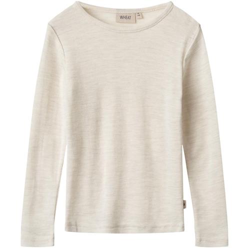 Wheat Wool T-Shirt L/S Alfie-1141 eggshell melange |  | 128 cm