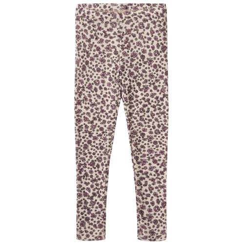 Wheat Wool Leggings Agi-1114 autumn flowers | Lyserød | 122 cm