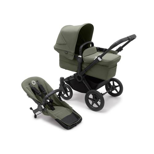 Bugaboo Donkey 5 Mineral Mono Komplet Klapvogn Black/Forest Green | Grønn | 0-3