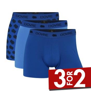 Dovre 3P Recycled Polyester Boxers Blå/Blå polyester Small Herre