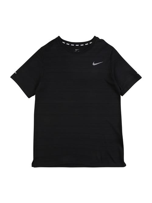 NIKE Funktionsskjorte 'Miler'  grå / sort