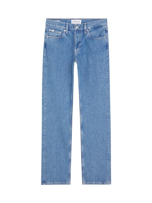 Calvin Klein Jeans Jeans 'LOW RISE STRAIGHT'  blå / hvid