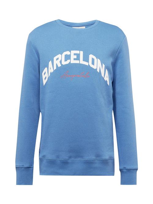 AÉROPOSTALE Sweatshirt 'BARCELONA'  lyseblå / rød / hvid