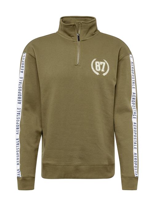 AÉROPOSTALE Sweatshirt  khaki / hvid