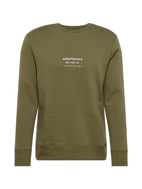 AÉROPOSTALE Sweatshirt  oliven / hvid