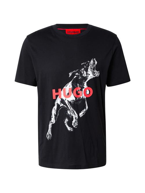 HUGO Bluser & t-shirts 'Deyladec'  rød / sort / offwhite