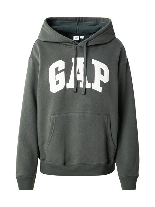 GAP Sweatshirt 'HERITAGE'  mørkegrøn / hvid