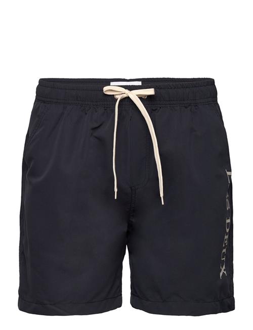 Les Deux Les Deux Logo Swim Shorts Les Deux Navy