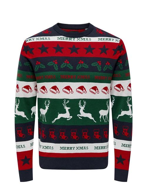 ONLY & SONS Onsxmas Reg 12 Mix Xmas Jac Crew Knit ONLY & SONS Navy