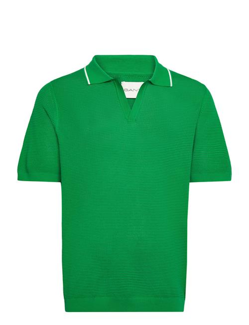 GANT Cotton Texture Open Polo GANT Green