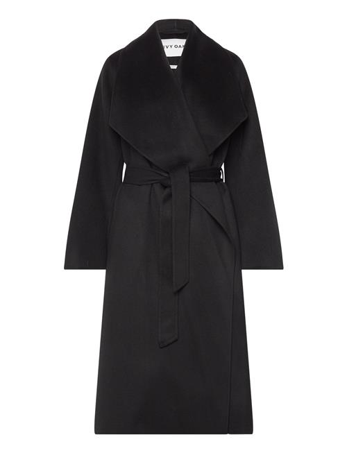 IVY OAK Double Face Bathrobe Coat IVY OAK Black