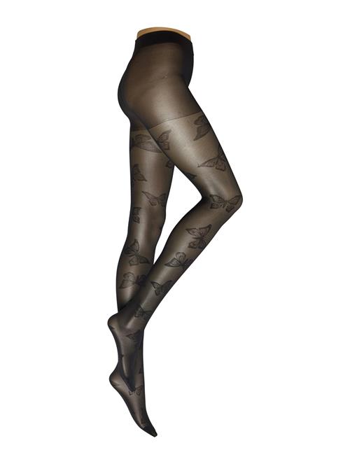 Lindex Tights 40 Den Butterfly Lindex Black