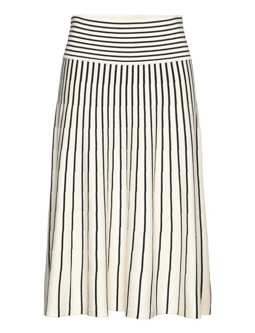 Lauren Ralph Lauren Striped Cotton-Blend Midi Skirt Lauren Ralph Lauren Cream