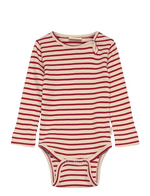 Petit Piao Body L/S Modal Striped Petit Piao Red