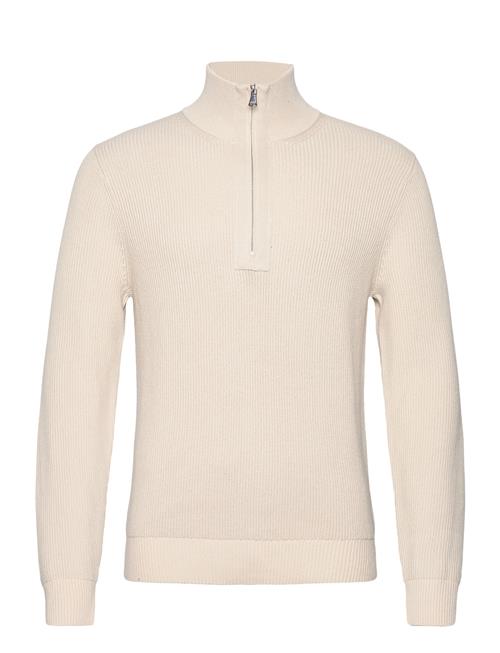 J. Lindeberg Alex Half Zip Knitted Sweater J. Lindeberg Cream