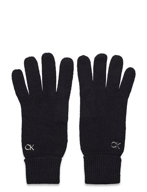 Calvin Klein Ck Metal Chunky Rib Gloves Calvin Klein Black