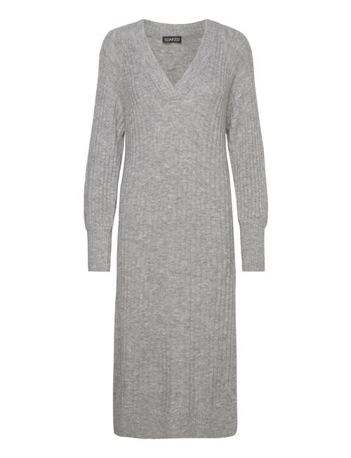 Soaked in Luxury Slrakel V-Neck Dress Soaked In Luxury Grey