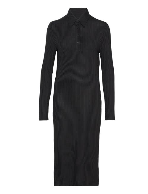 Filippa K Jersey Rib Polo Dress Filippa K Black