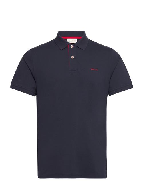 GANT Reg Contrast Pique Ss Polo GANT Navy