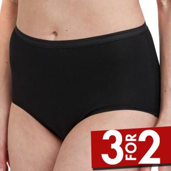 Decoy Trusser 5P Maxi Briefs Sort økologisk bomuld Small Dame