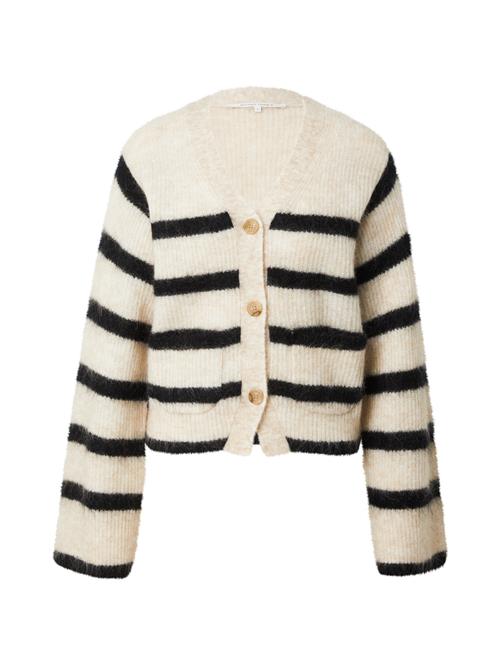 Se SECOND FEMALE Cardigan 'Ovalis'  beige-meleret / sort ved About You