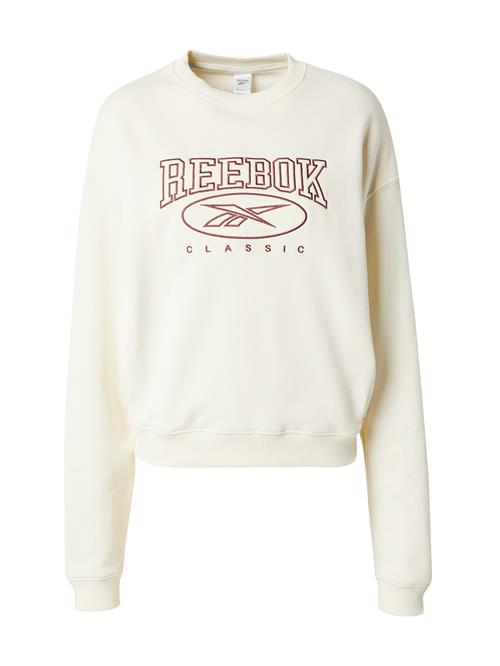 Reebok Sweatshirt  mørkerød / uldhvid