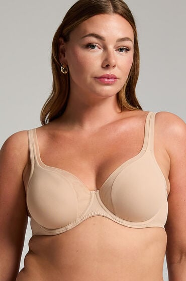 Hunkemöller Ikke-formstøbt bøjle-bh Mesh Beige