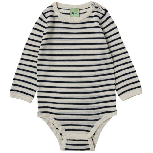 FUB Stribet Baby Body Ecru/Dark Navy |  | 92 cm