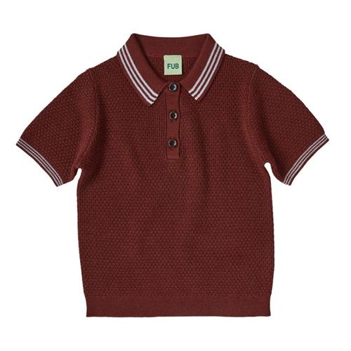 FUB Pique Polo Clay | Rød | 130 cm