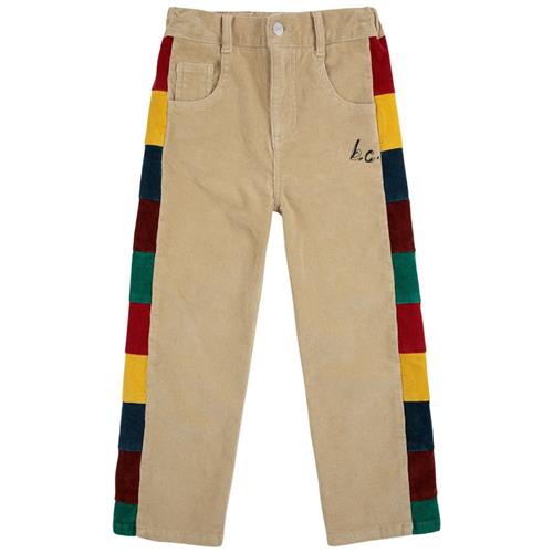 Bobo Choses BC color block corduroy pants MULTICOLOR BC fløjlsbukser Multicolor Beige | Beige | 10-11 years