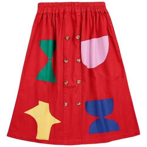 Bobo Choses Game figures woven skirt RED Game Nederdel Kort Red | Rød | 8-9 years