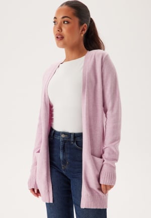 VILA Viril Open L/S Knit Cardigan Winsome Orchid Detail:MELANGE L