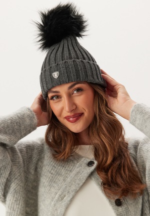 ROCKANDBLUE Pom Pom Hat Grey/Black Onesize