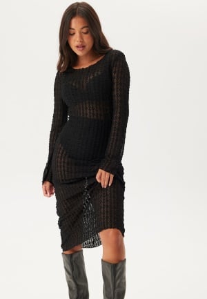 Se ONLY Onltwinky L/S LACE DRESS LACE  Black L ved Bubbleroom